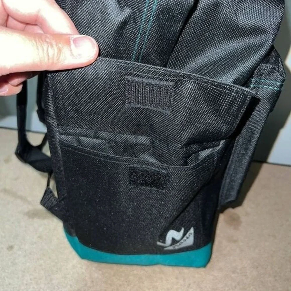 Vintage Anaheim Mighty Ducks Backpack Bag Black NHL Nasco Embroidered